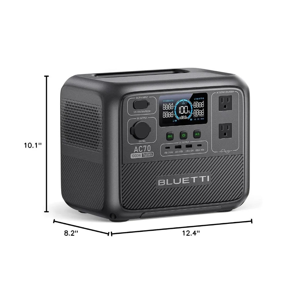 Portable Power Station 768Wh 1000W LFP Battery, 2000W Power Lifting, 45 Min Fast Charge, 20ms UPS, Emergency Backup , Custom