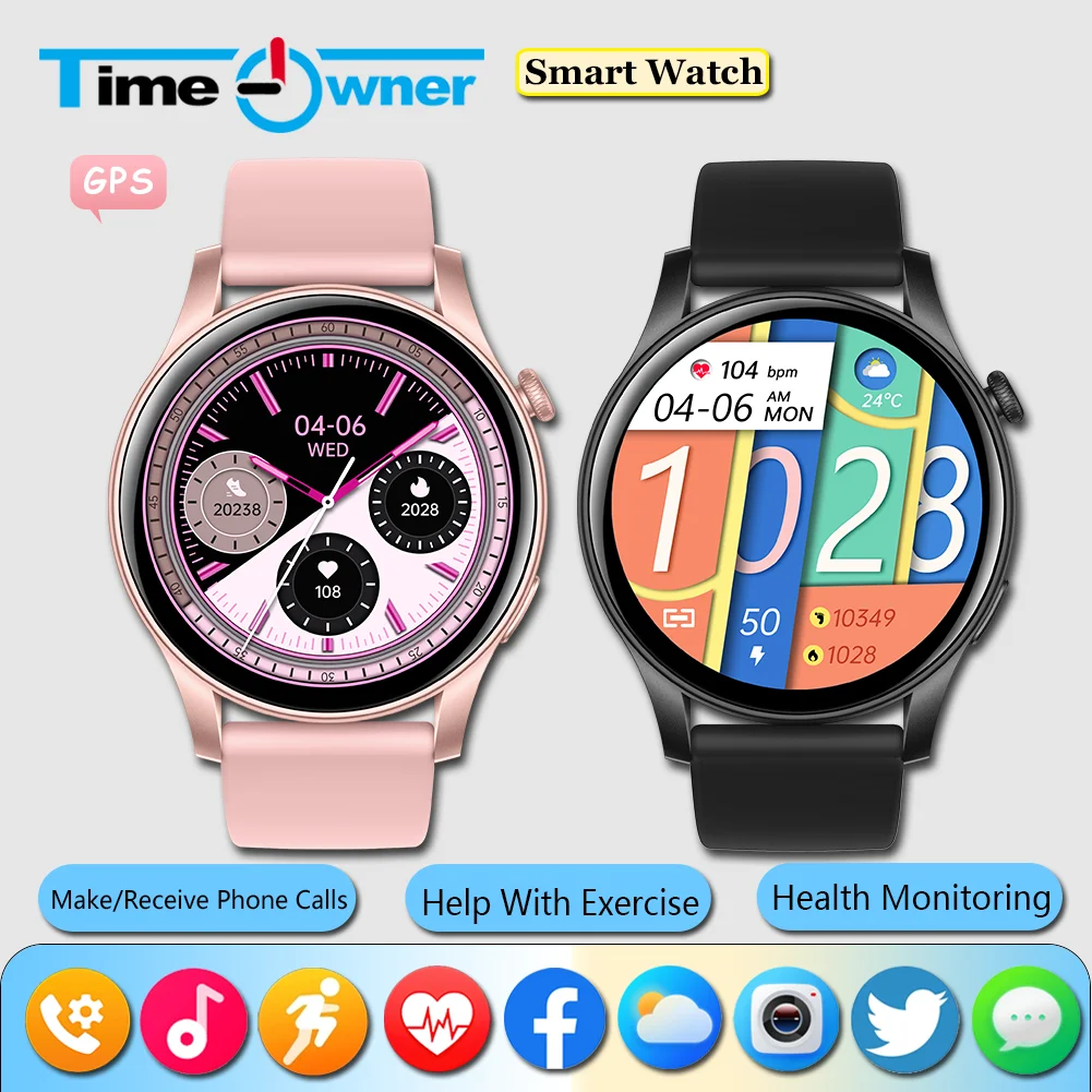 

Time Owner Smart Watch 2025 Sports Running Heart Rate Monitoring Watch Pedometer Bluetooth Call Men's and Women's New Fashion