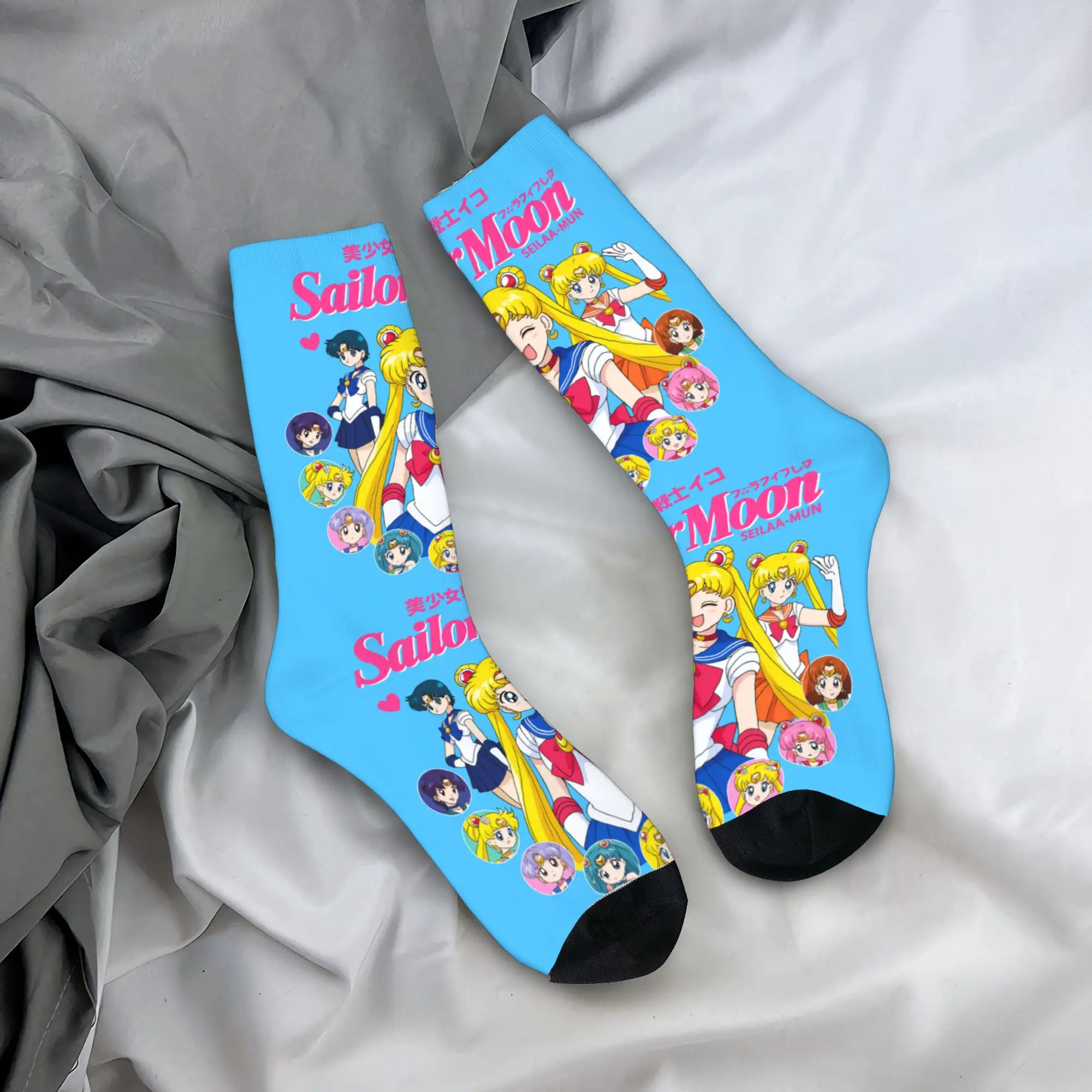 

Чулки Sailors Moons, мужские носки, дышащие модные носки, осенние уличные нескользящие дизайнерские носки, подарок