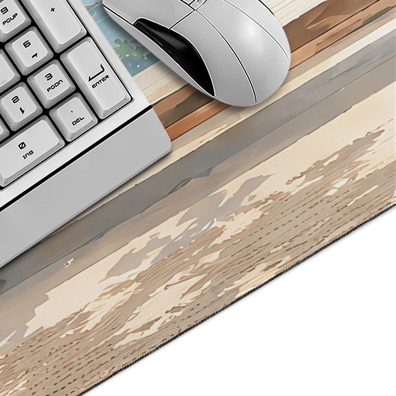 Mouse Pad Cherry Blossom Lake Window View Gamer XL HD Custom New Mousepad XXL Desk Mats Soft Non-Slip Natural Rubber Table Mat