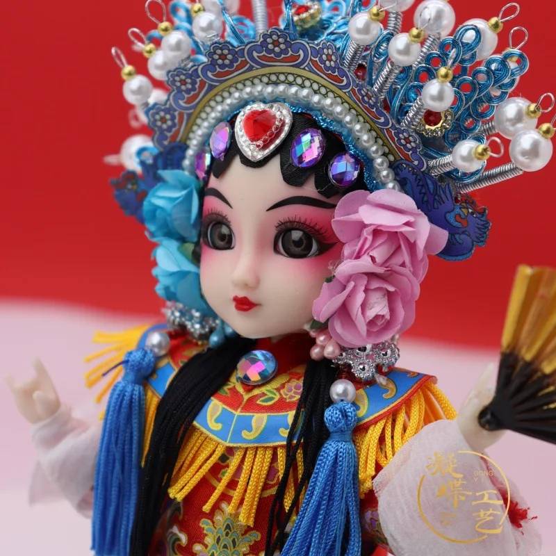 Chinese Style Gift 7-Inch Q Version National Fashion Peking Opera Play Silk Decoration Doll Home Decoration Holiday S Bag Chamrs