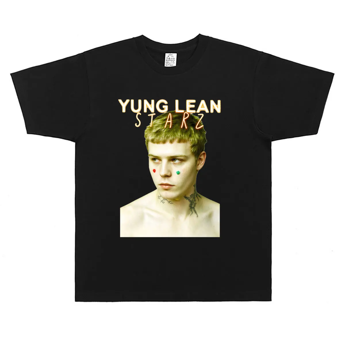 Rapper Yung Lean Starz Album Cover Graphic T Shirt Men Women Hip Hop Fashion Oversized T-shirt Male Casual 100% Cotton T-shirts