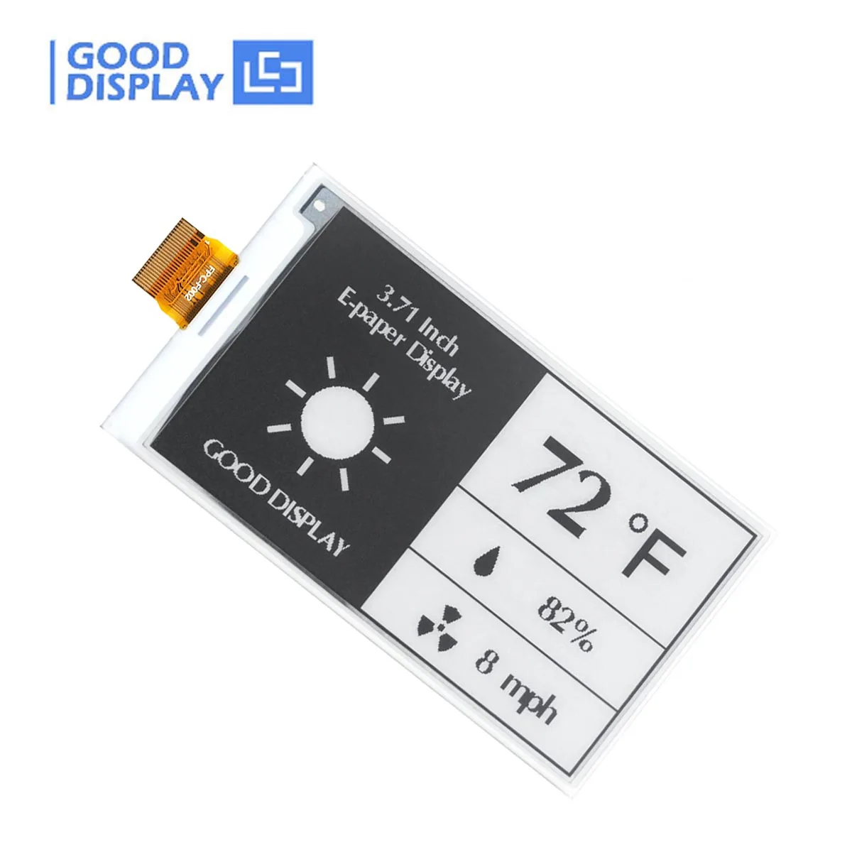 3.7 Inch E-Paper Display Black And White 4 Grayscale E-Ink Screen Module, GDEY037T03