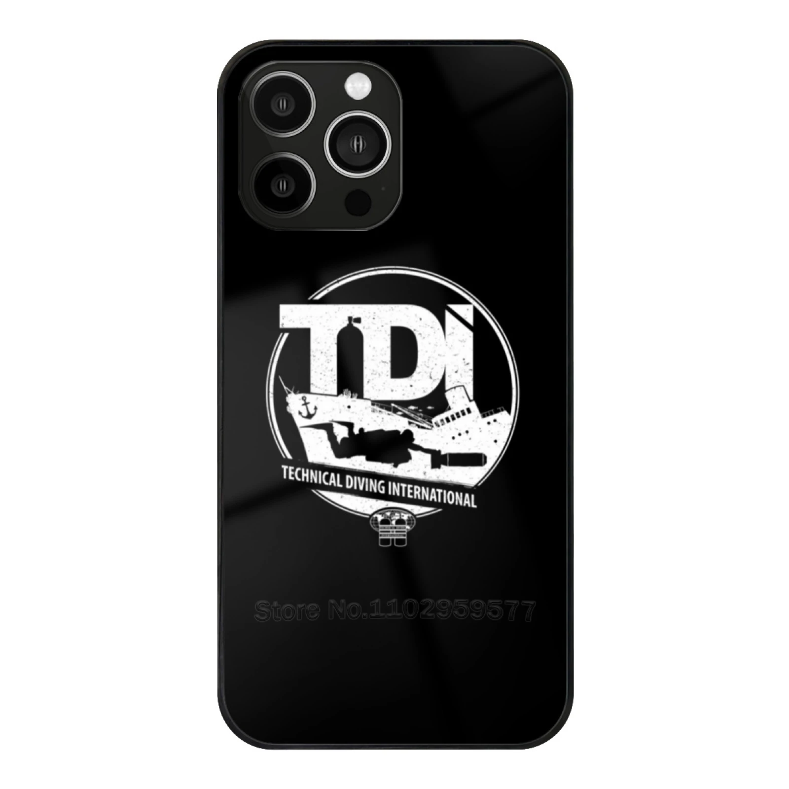 Technical International Tdi-Wreck Diver With Dpv Tempered Glass Case For Iphone 15 14 13 12 11 Pro Max Mini X Xr Xs Max 8 7