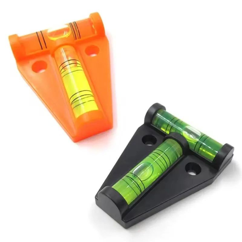 Wasserwaage vom Typ T, Kunststoff, Messung, vertikaler und horizontaler Einstellbereich, Dreiecks-Wasserwaage, Messset für Wohnwagen, Wohnmobil – Detail 1