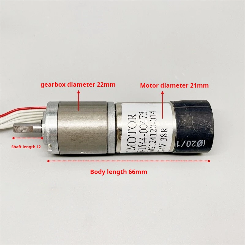 6V-24V DC 4-Stage Planetary Gear Motor with Hall Encoder 38RPM 1:324 High Torque Speed Measuring Gear Motor