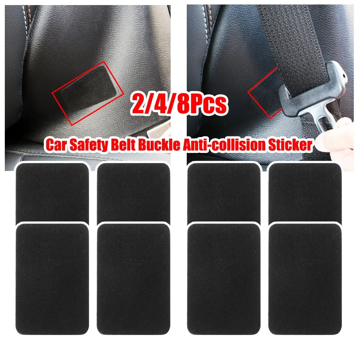 For Chery Car Seatbelt Buckle Anti-Collision Sticker Pads Safety Belt Anti-Noise Silencer Lock Clip Protector Accessories