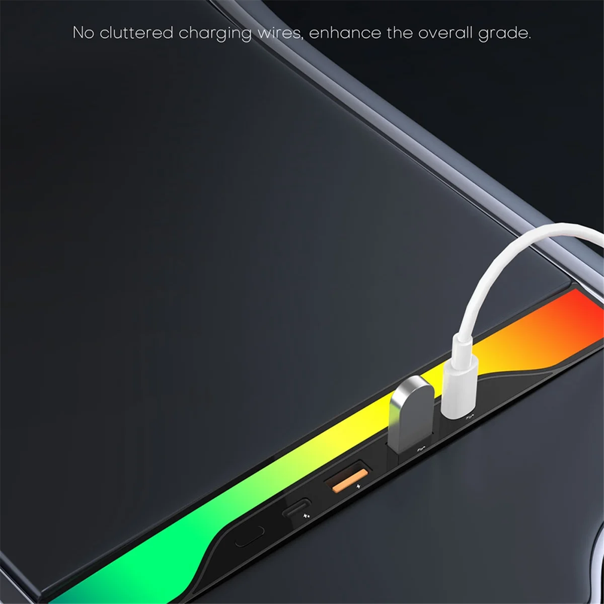 Per Tesla Model Y Hub USB Caricatore rapido a 4 porte 27W Adattatore per docking station intelligente Estensione splitter per shunt di alimentazione