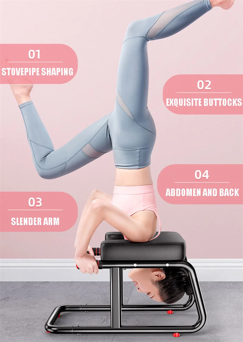 Home Inverted Bench Handstand Chair Yoga Aid Fitness Equipment Stretcher Muscle Training Stand Upside Down Shape