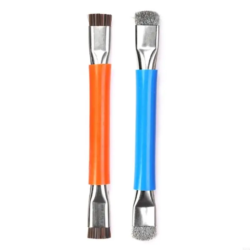 2Pcs Double Head Cleaning Brushes for Electronics Repair Static Protections and Efficient Wire Brush Solder Removal Tool 