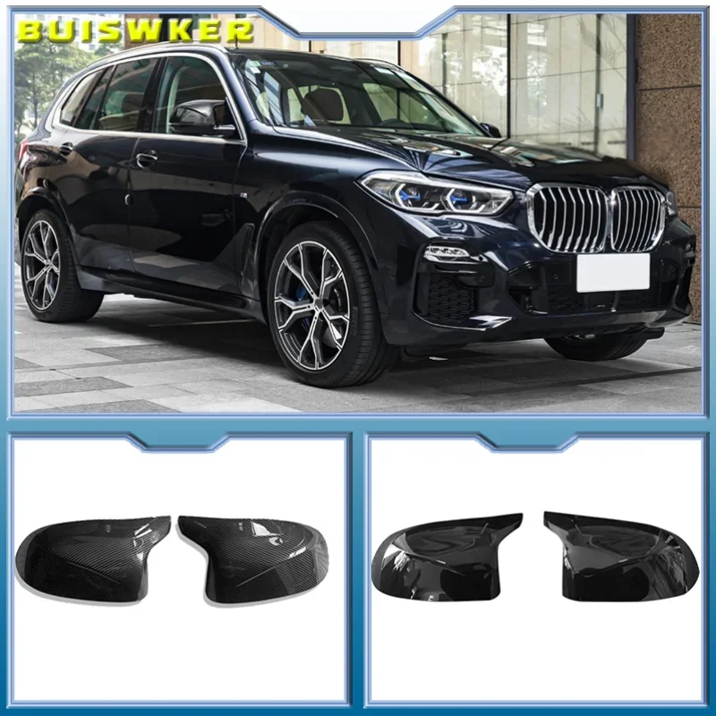 Excellent Facelifted Side Wing Modified for BMW F25 X3 F26 X4 F15 X5 F16 X6 14-18 Mirror Cover Caps Black Carbon Fiber Look