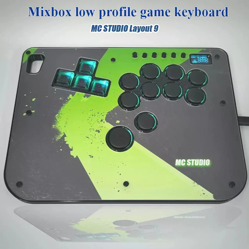 Fighting Wired Mechanical Keyboard Custom Hot Swap 3D Printing Low Profile Keypad Steam Joystick RGB E-sports Gaming Keyboard