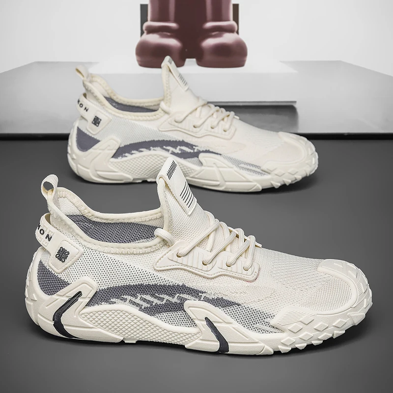 

2026 Large Size Spring and Autumn New Breathable Lightweight Casual Men's Shoes Niche Trend Versatile Flat Sports Men's Shoes