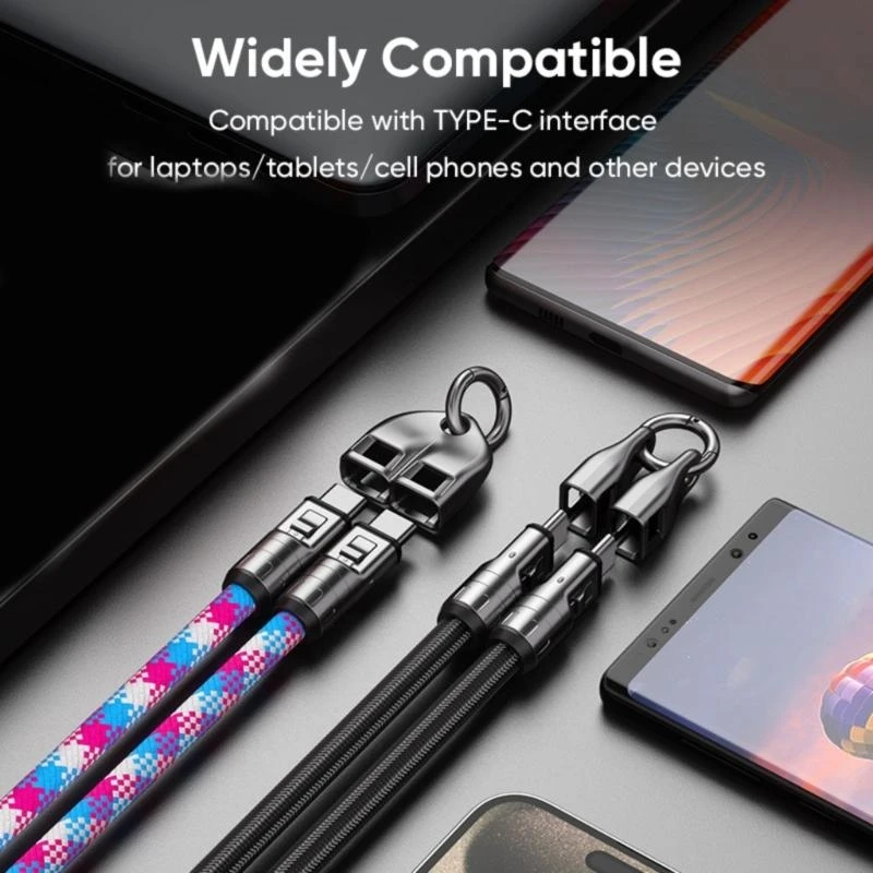 PD240W USB Type C Charging Data Line Lanyard for Phone Connectivitys 83CF