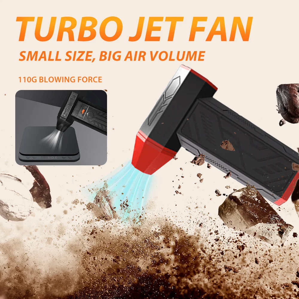 

Мини-turbo Violent Fan Перезаряжаемый 1000000 об/мин 4-скоростной бесщеточный двигатель Воздуходувка Турбореактивный вентилятор Портативный ручной пылеочиститель