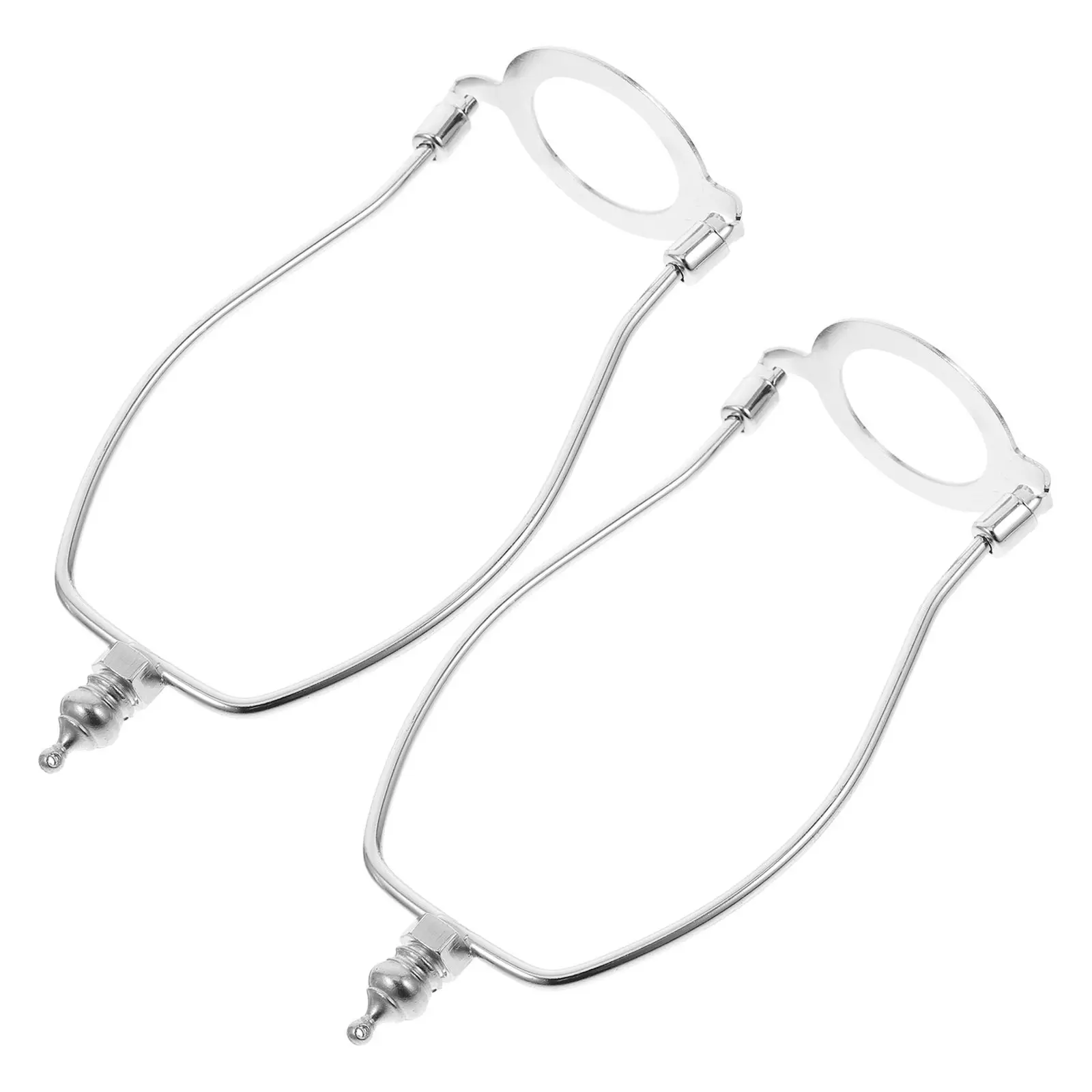 

2Pcs Lamp Harp Kit with Finial E27 All-Thread Holder for Table Floor Lamps Lamp Shade Bracket Hardware Replacement Accessory