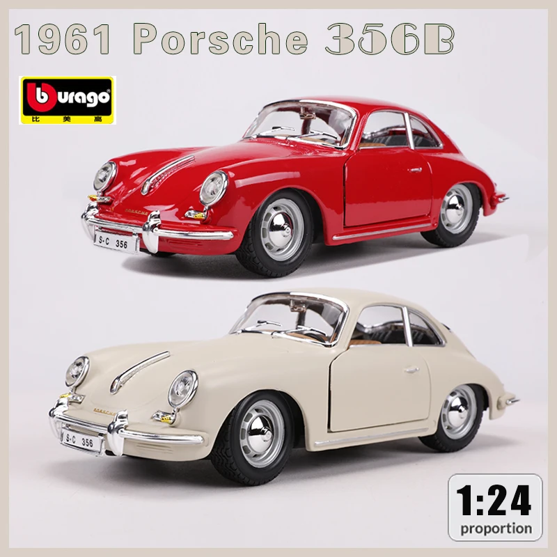 

Bburago 1:24 1961 Porsche 356B Coupe Alloy Model Car #22079