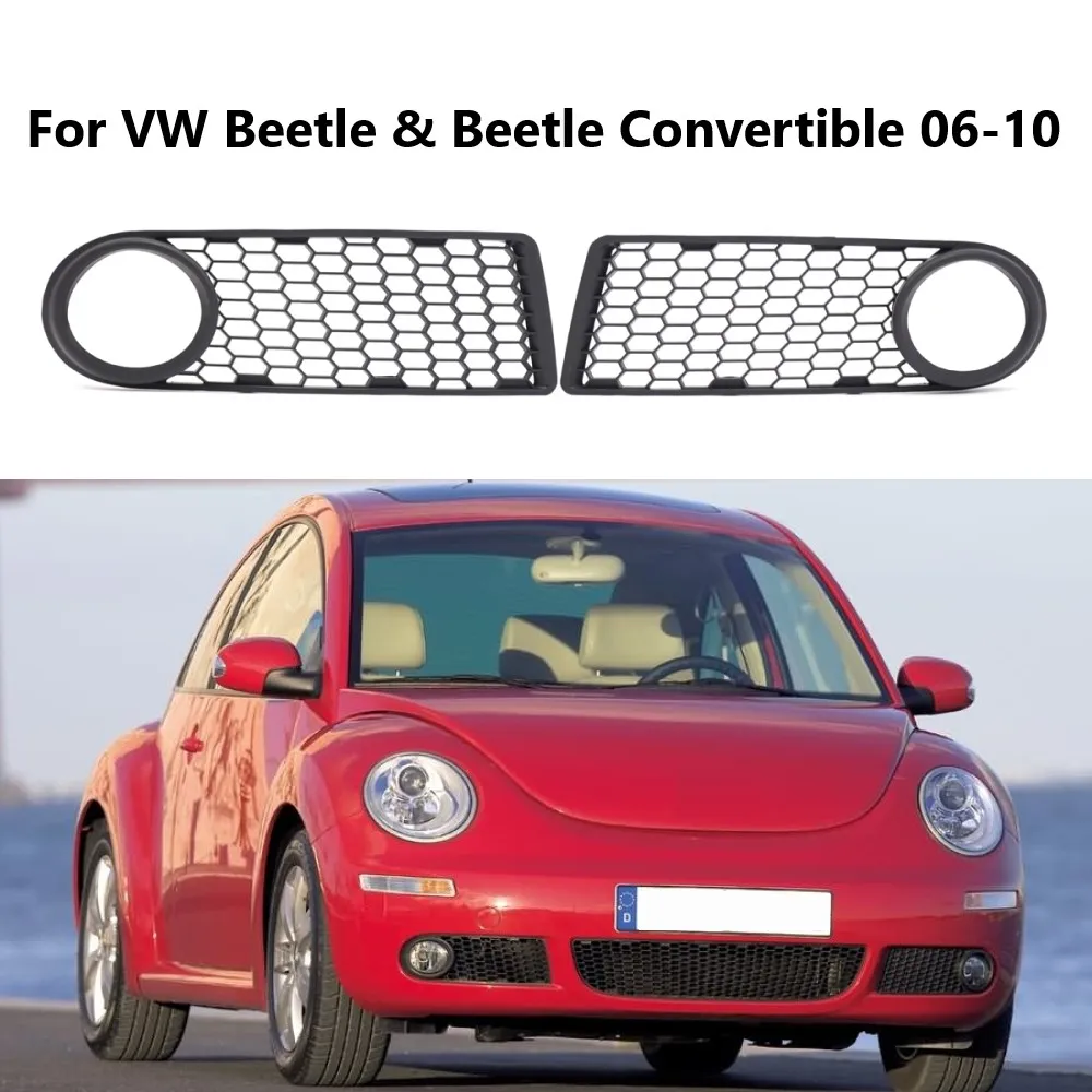 

Для VW Volkswagen Beetle & Beetle Convertible 2006-2010 пара авто передний бампер противотуманная фара решетка сотовая шестигранная решетка черная