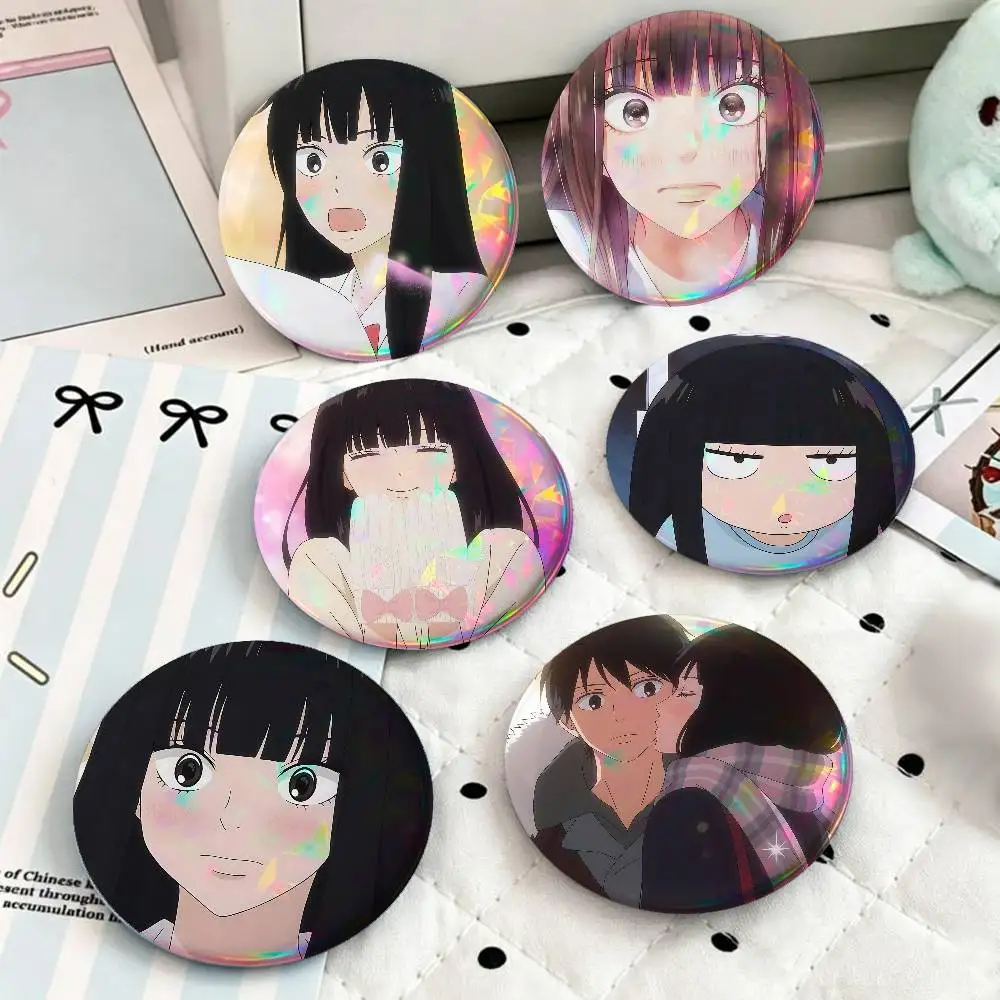 Anime Kimi Ni Todoke For Badge Custom Laser Hologram Enamel Pin Badge Metal Lapel Brooch For Clothes Bag Accessory Gift