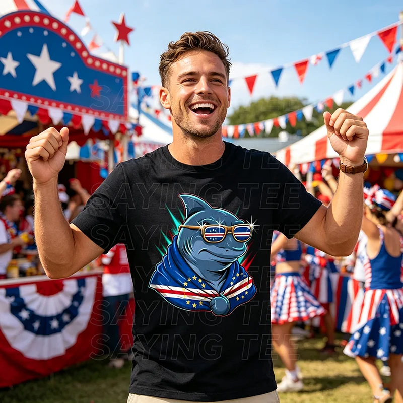 Kap Verde Flagge Hai Kapverdischer Stammes-Versuchung Kabelverde T-Shirt Y2K Reise Outdoor-Kleidung für Damen Herren Baumwolle Kurzarm-Outfit – Detail 3