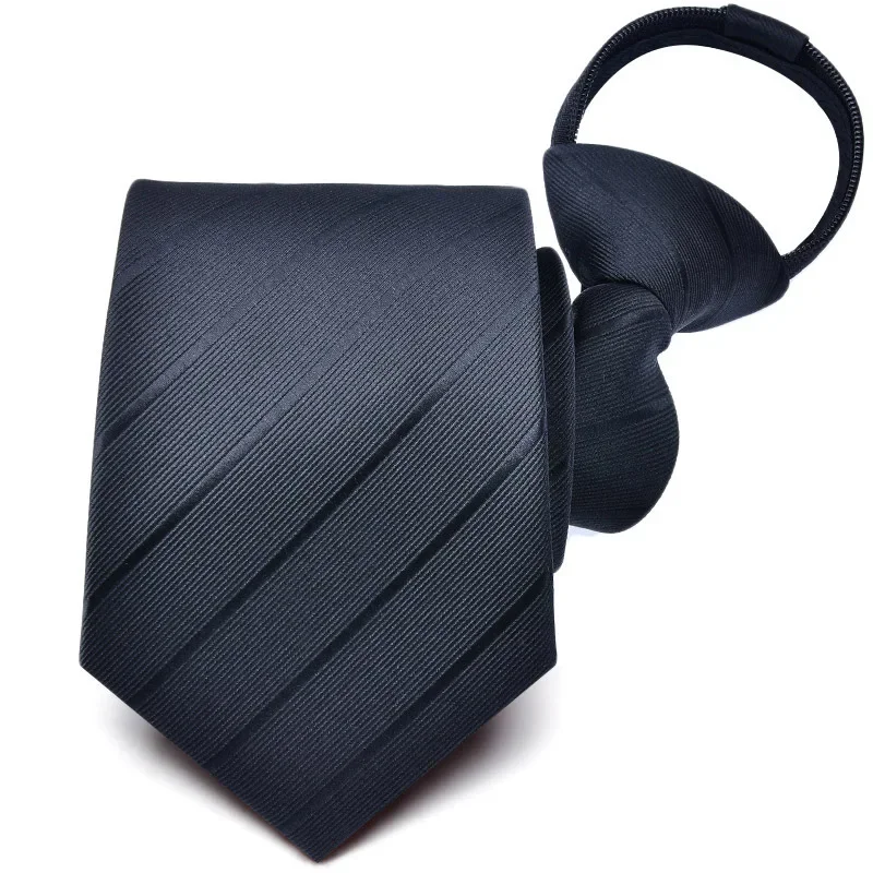 

Zipper Tie 6CM Korean Narrow Tie 1200 Needles High Density Fabric Men's Groom Wedding Lazy Man