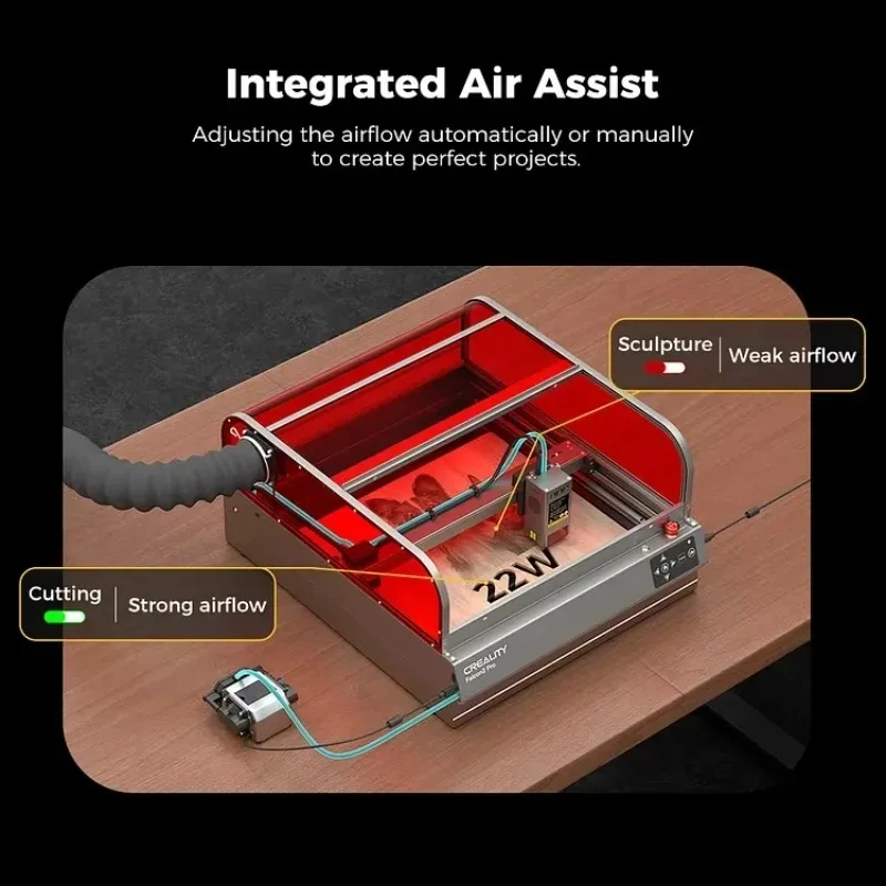[Best-selling] Creality Engraver Falcon2 PRO 22W, Desktop Diode Cutter And Engraver Machine And Rotary Kit For Engraving Cylindr
