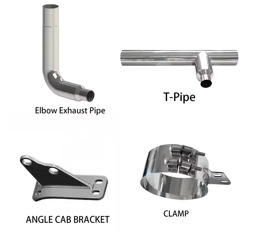 Kit de pièces d'accès au tuyau couronné pour camion personnalisé, chemise FrePackage, Peterbilt 379 Kenworth, 7 po, 8 po