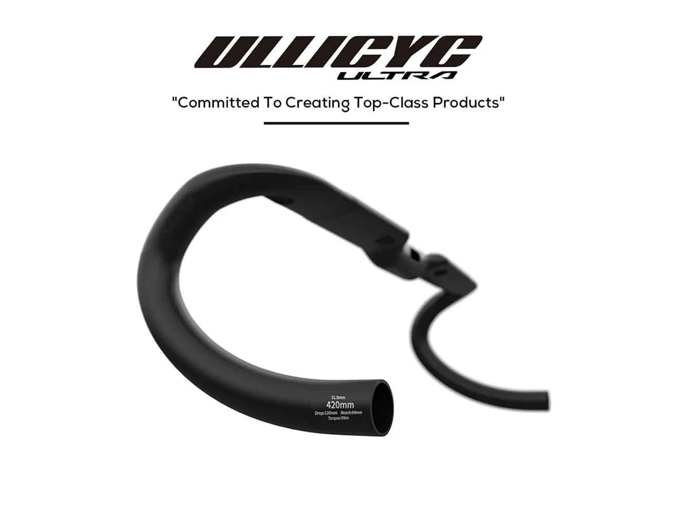 

ULLICYC T1000 Road Handlebar 360mm/380mm/400mm/420mm Black Matt Fully Internal Routing Road Bicycle Gravel HandleBar