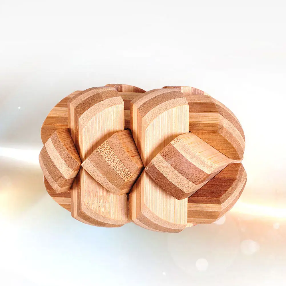 

Luban Chinese Traditional Wooden 3D Puzzle Ball Teaser Unlock Game for Adults Kids Stress Relief Logic