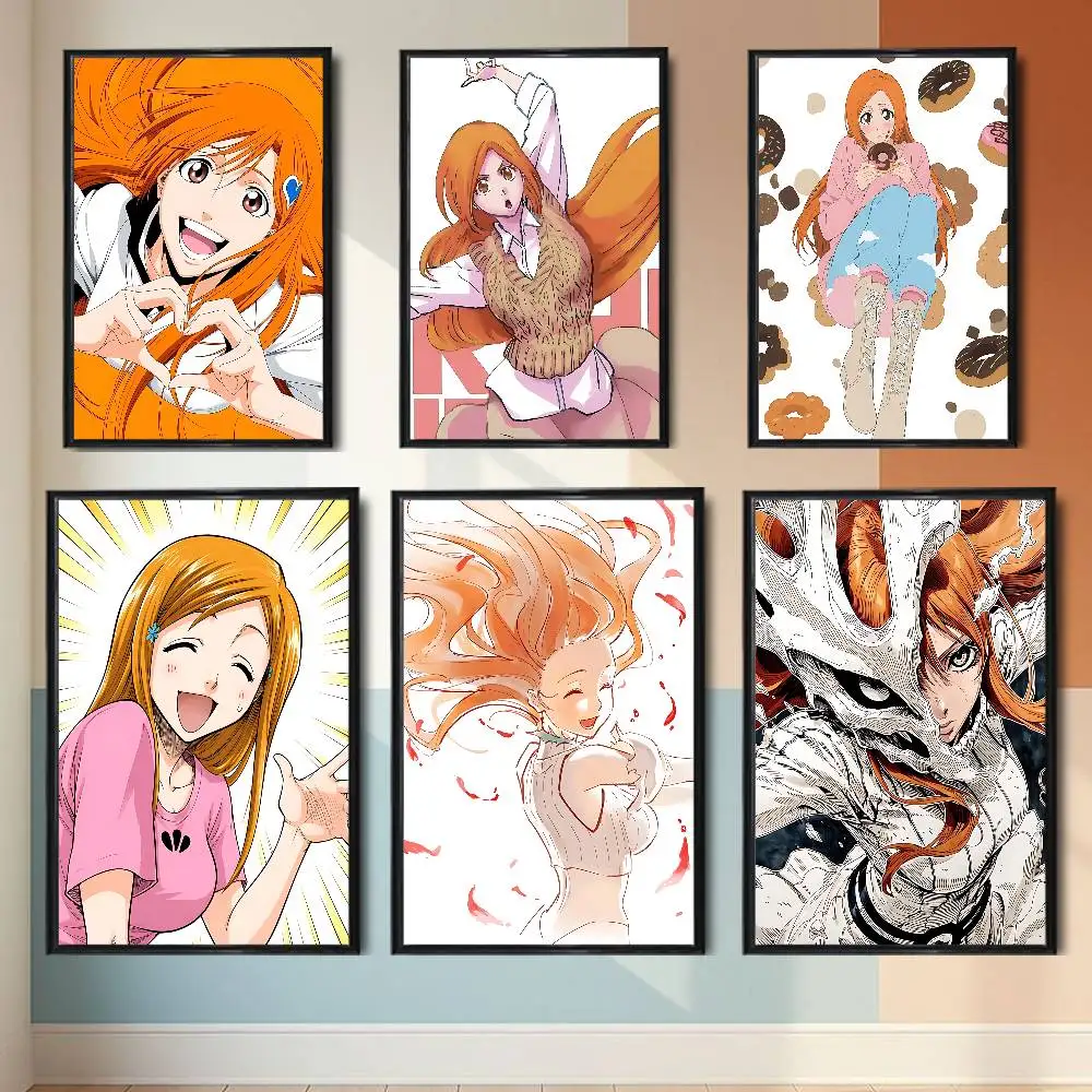 Animated Combat Orihime Inoue BLEACH Poster HD Art Sticky Wall Waterproof Home Living Room Bedroom Bar Aesthetic Decoration