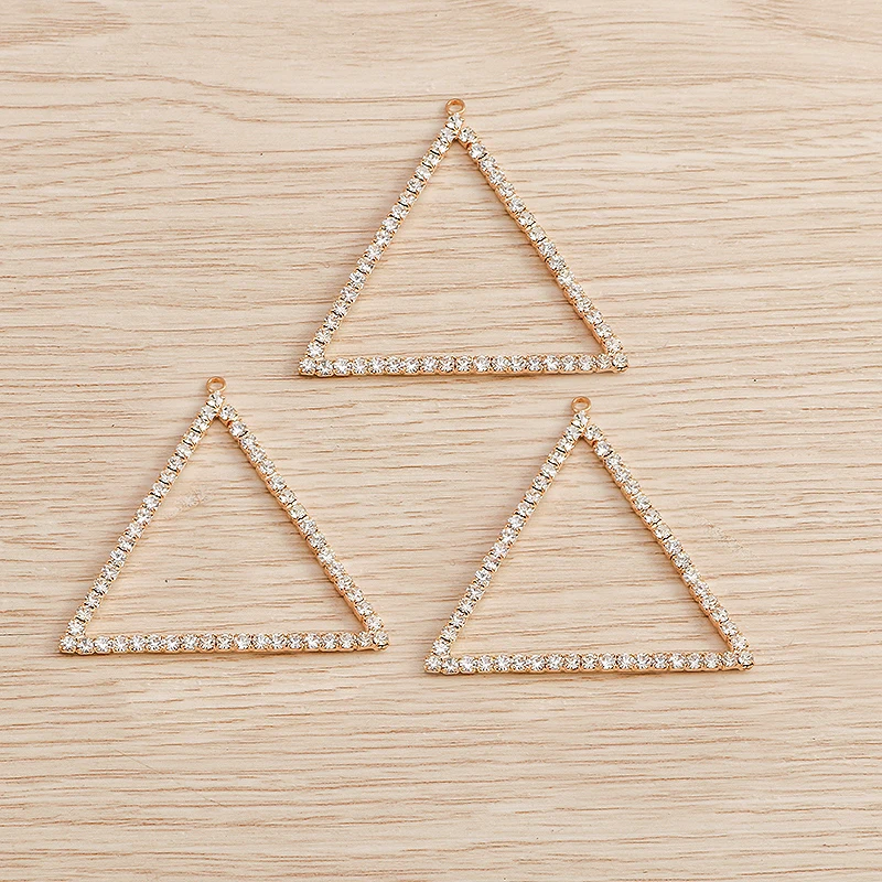 Tusember 5 Stück Kristall-Dreieck-Rund-Quadrat-Anhänger für Schmuckherstellung DIY Halskette Ohrringe Armband Handgemachtes Zubehör – Detail 4