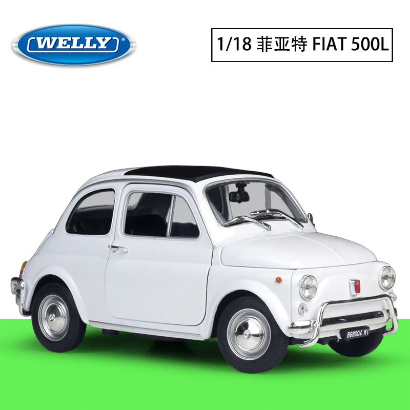 

WELLY 1:18 Fiat FIAT 500L Simulation Alloy Car Model Vintage Car Collectible Ornaments Children Festival Gifts For Kids Cool Toy