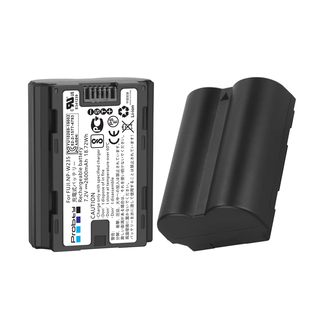 2600mAh NP-W235 NP W235 Li-ion Battery For Fujifilm X-T5, X-T4, GFX 50S II, GFX 100S, X-H2S cameras