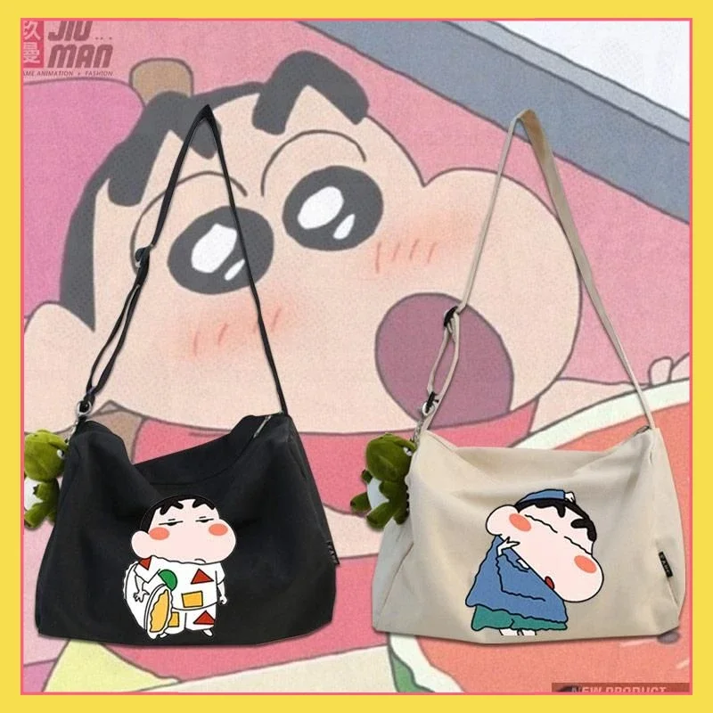 

Animation Crayon Shin chan anime Unisex Primary and Middle School Students Personality Crossbody Bag Canvas Shoulder Bag gift