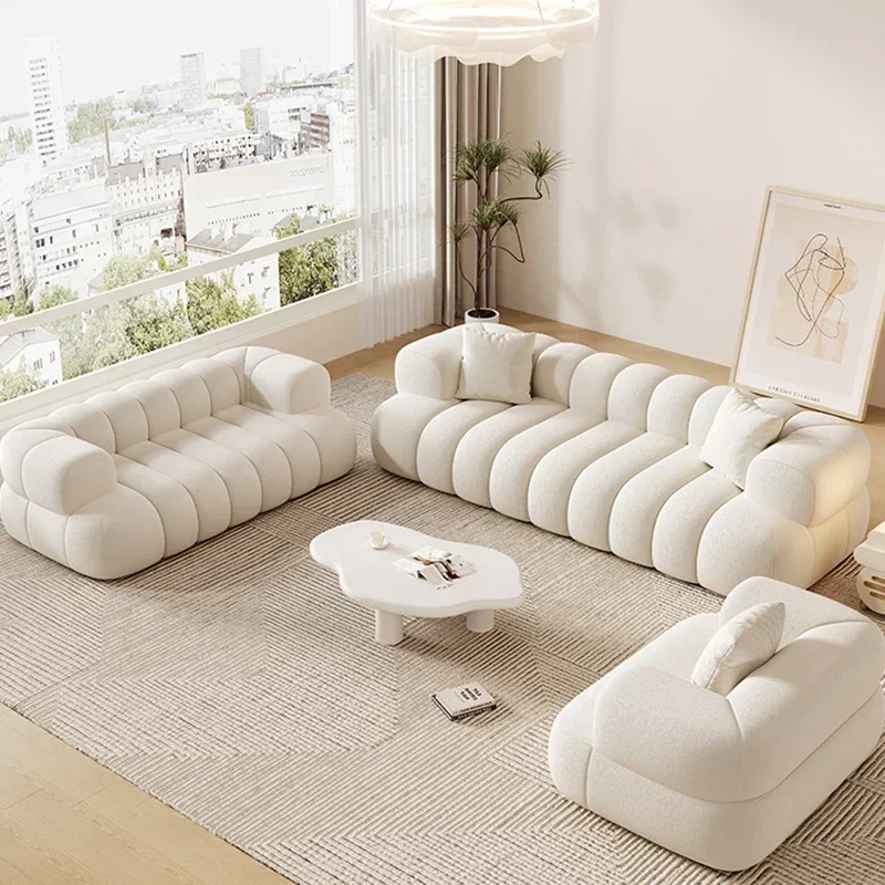 Modern Nordic Living Room Sofas Living Room White Luxury Accent Couch Cloud Canape Convertible En Lit Muebles Home Furniture