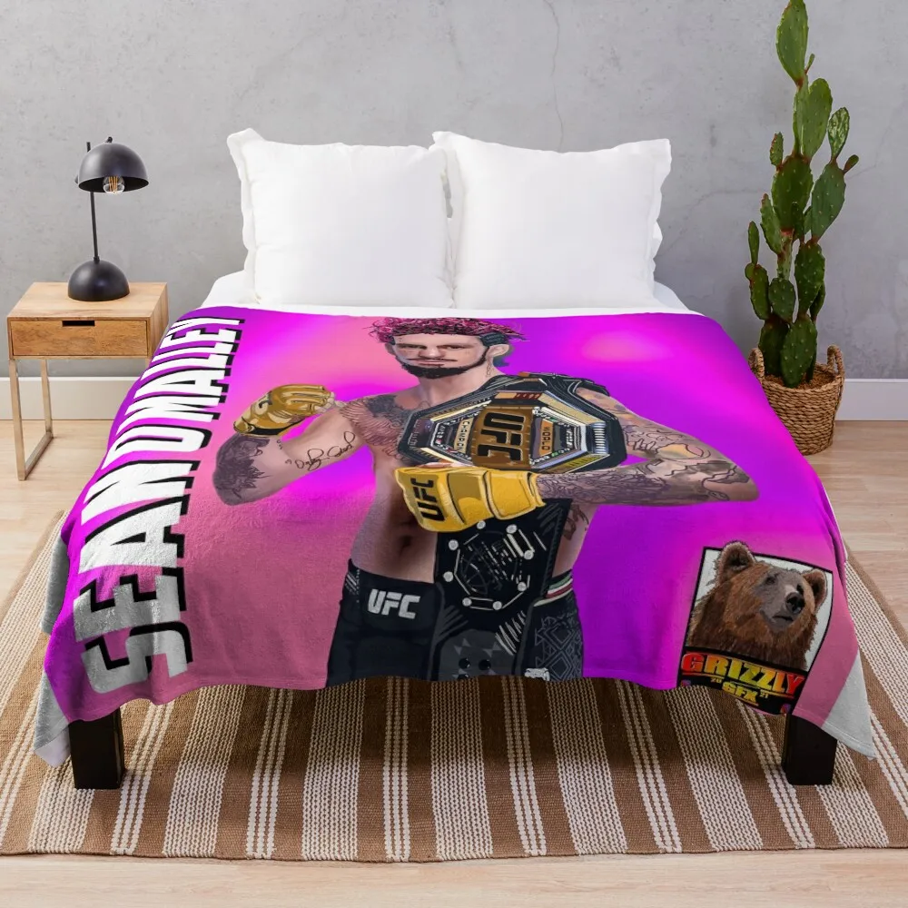 Suga Sean Oa??Malley - UFC Bantamweight Champion Artwork Throw Blanket decorative Flannel Bed linens Flannels Blankets