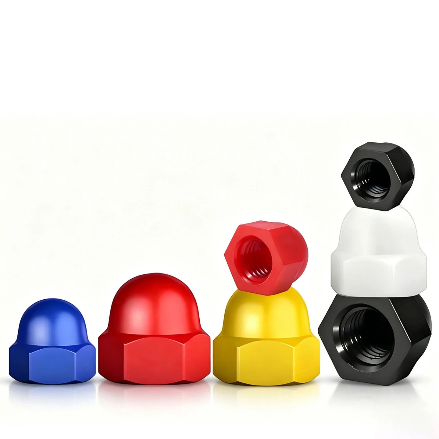 Peijian Colourful Nylon Cap Nut Plastic Insulation Decorative Cover Semicircle Acorn Nuts M3 M4 M5 M6 M8 M10 M12 M14 M16 M18 M20