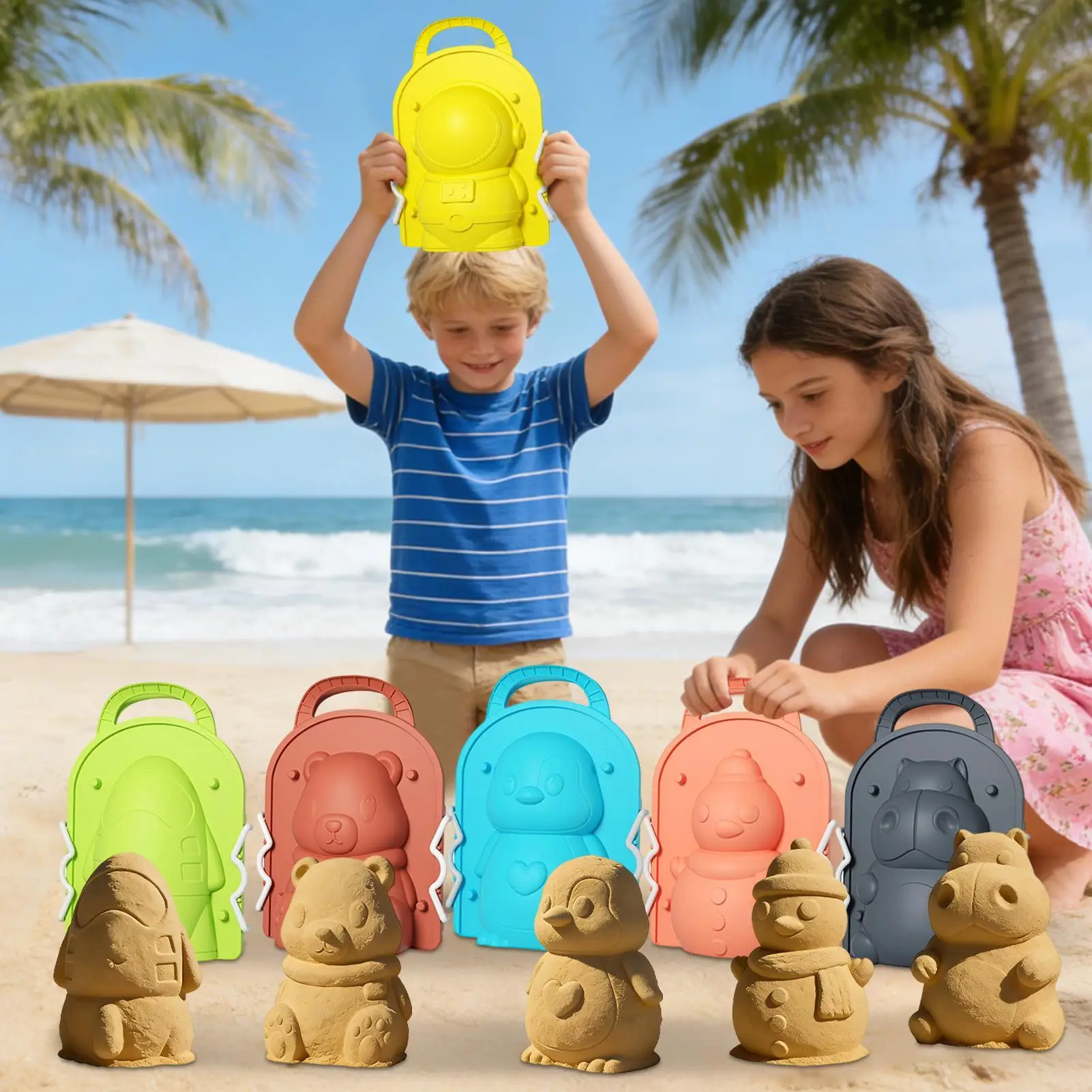 Creatore di palle di neve 6 pezzi Divertimento carino Shaper Giochi di neve Giocattoli per giochi Fare combattimento Spiaggia Natale Famiglia Inverno Tempo Cortile