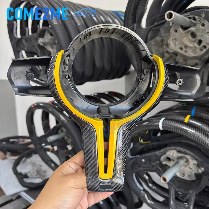 Upgraded yellow carbon fiber hollow cover plate, upper and lower cover plates, color options, suitable for BMW F30/F35