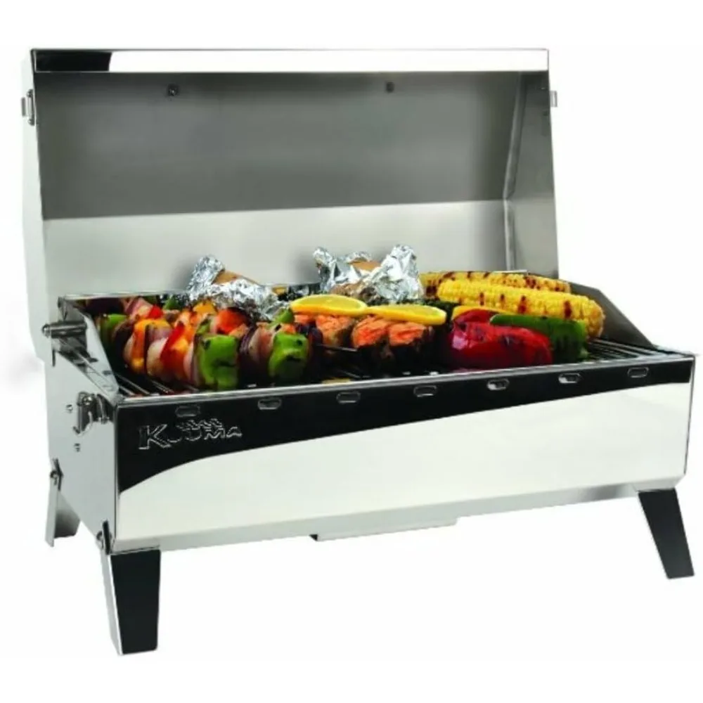 

Propane Tabletop and Mountable Grill - Stainless Steel Gas Grill with Foldable Legs | Great for Camping, Boating, Picnics,