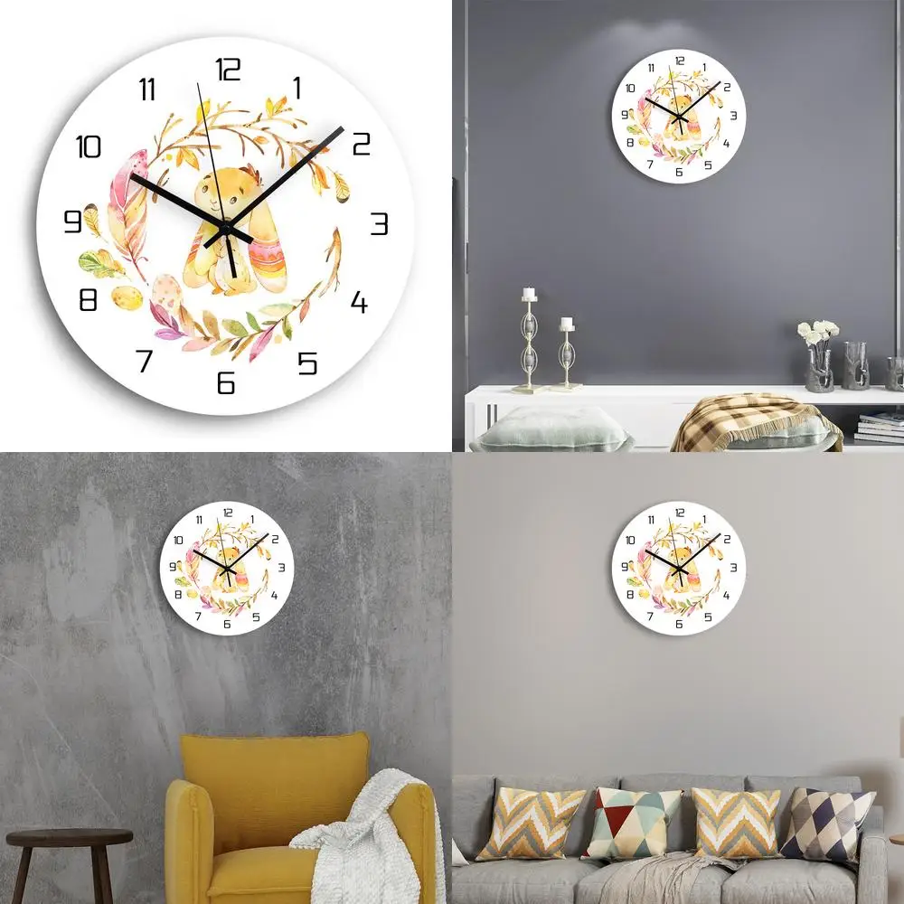 Cute and Adorable Pattern Home Living Room Creative Wall Mounted Quartz Clock Wholesale Silent Best Selling Internet Famous