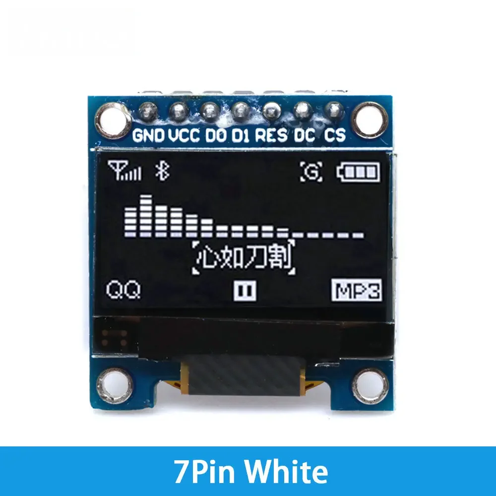 Módulo de exibição OLED SSD1306 de 0,96 polegadas - LCD I2C/SPI 128x64 com cores amarelo branco azul (encabezados de pino pré-soldado) para Arduino