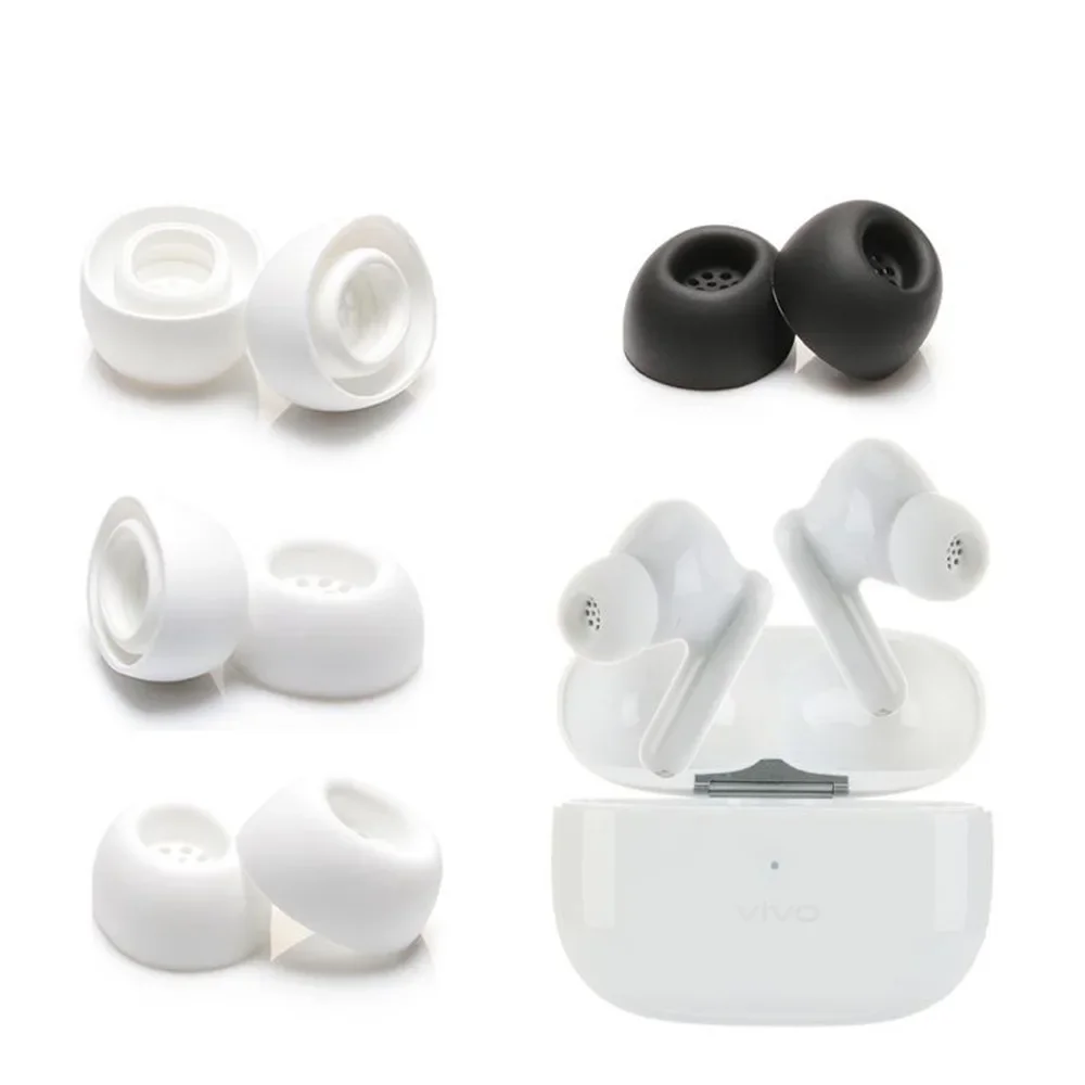 Earbuds Tips Gel for VIVO TWS 3 3Pro X1 Earphone Eargels Ear Buds Tips Caps Silicone Earcaps Cover Eartips Accessory