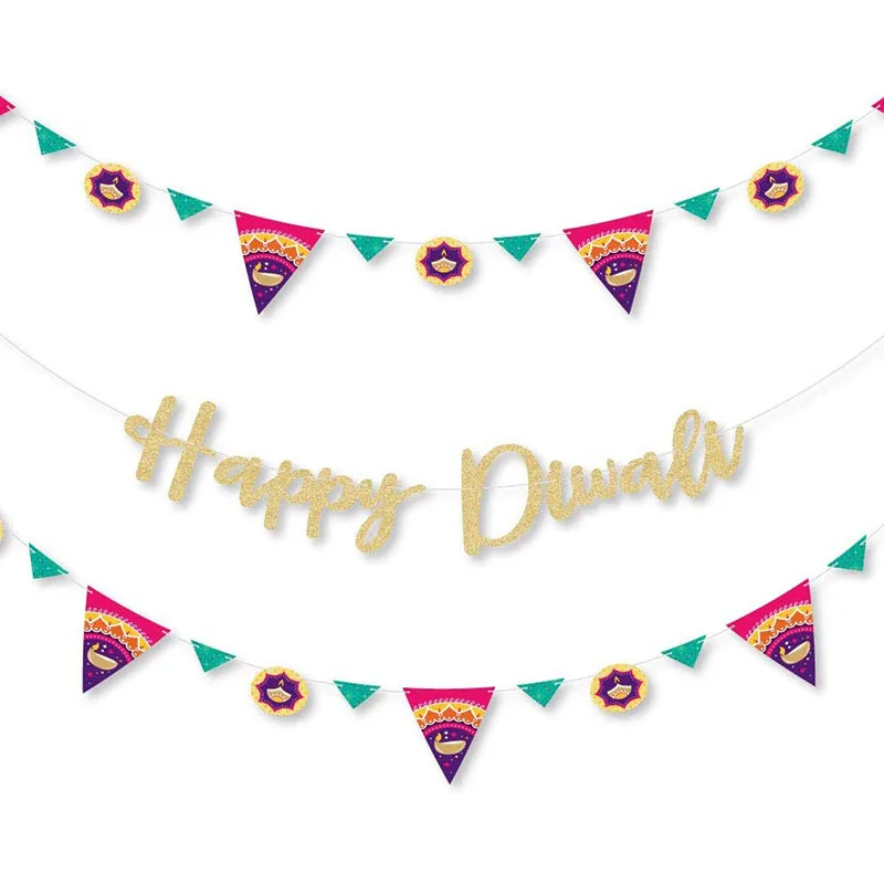 

Happiness Happy Diwali - Holiday Light party lettered banner decoration