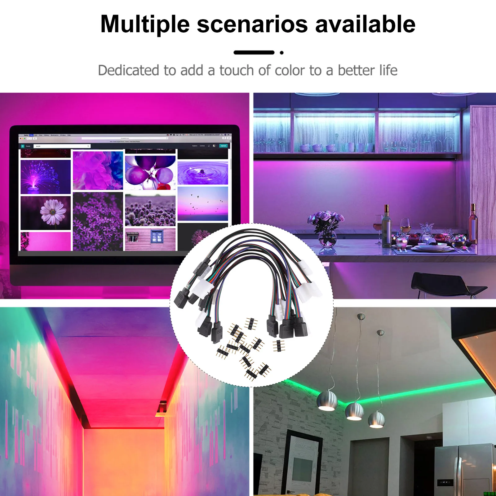 10 قطع من موصلات شريط إضاءة LED طقم لحام Rgb لشرائط أسلاك الأضواء #3