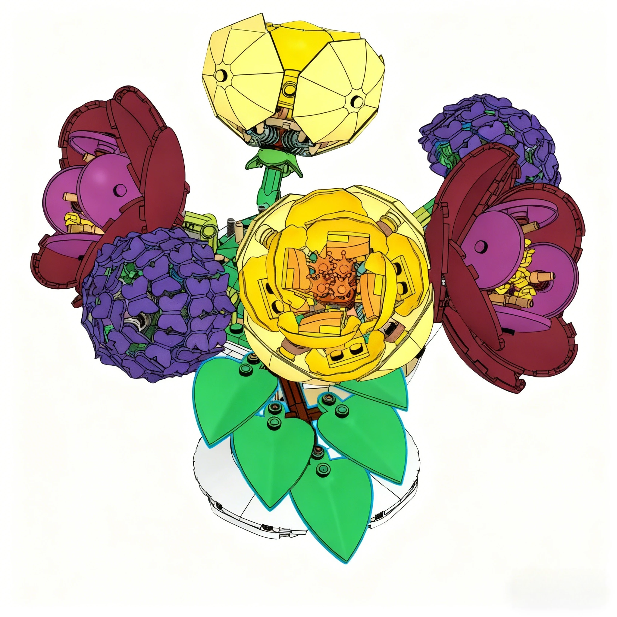 Blumen- und Pflanzendekorationen 10345 Bausteine-Sets, kompatibel mit Legoed-Partikeln, geeignet für Weihnachtsgeschenke, 1161 Stück