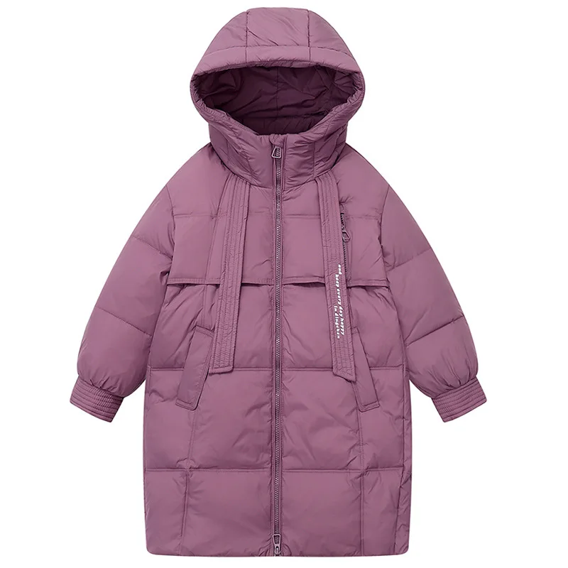 RAISE -20 Gradi Inverno Bambini Ragazze Piumino Spessore Caldo Con Cappuccio Adolescenti Ragazza Lungo Capispalla Bambini Neonata Giacca Cappotto Vestito