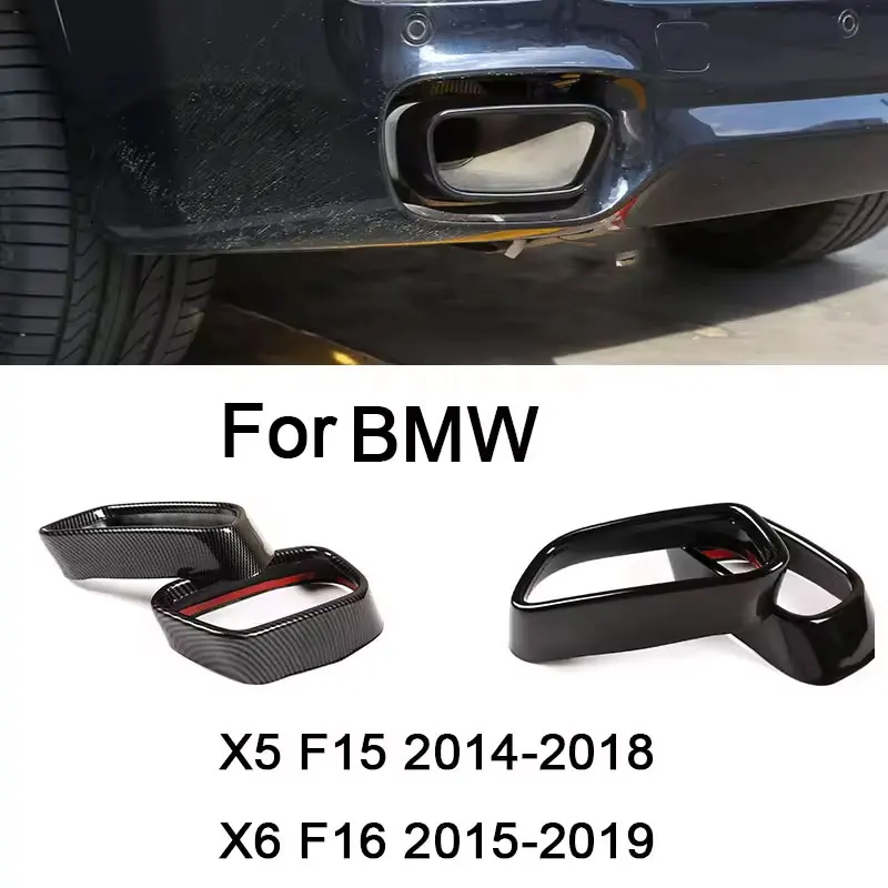 

For BMW X5 F15 2014-2018 X6 F16 2015-2019 M Sport Stainless Steel Tail Muffler Exhaust Pipe Output Cover Trim Car Accessories