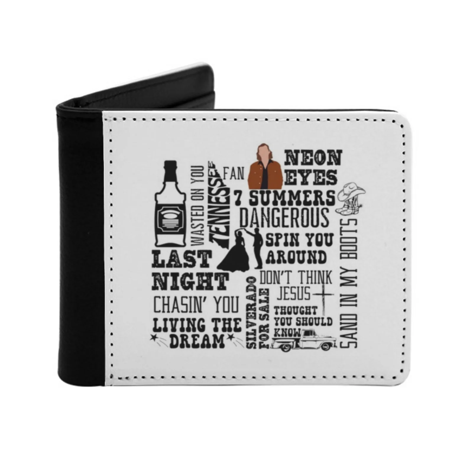 Wallen Morgan Personalized Men's Leather Wallet Credit Card Pouch Purse Morgan Wallen Country Music Morgan Wallen Country Music