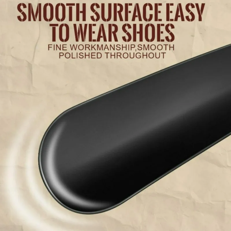 لبيسة حذاء معدنية، مقبض جلدي مقاس 6.7 بوصة، لبيسة حذاء قصيرة من الفولاذ المقاوم للصدأ، مناسبة لكبار السن والحوامل. #3